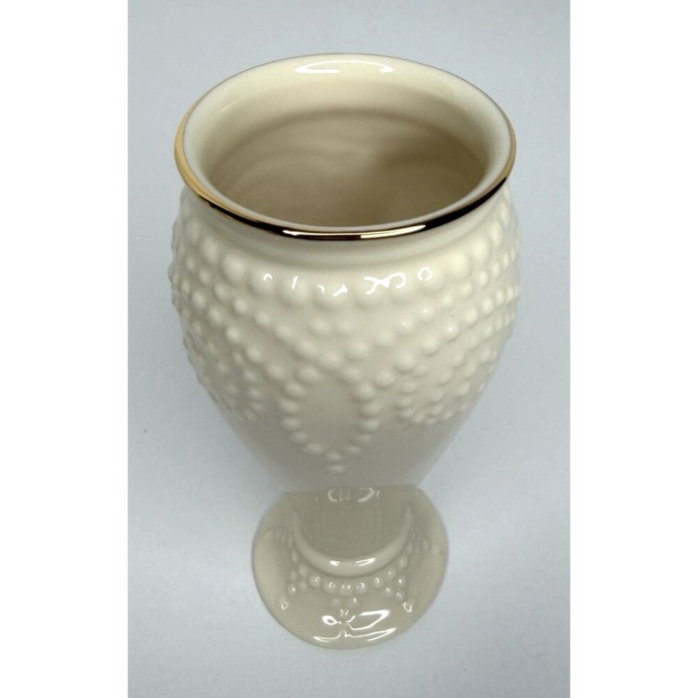 Lenox Hobnail Beaded Bud Vases with Gold Rim 5", set of 3, with Box - Picture 10 of 14